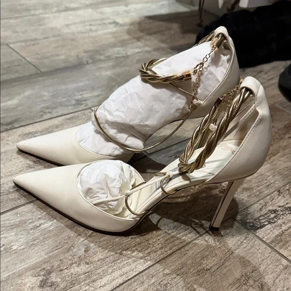 Jimmy Choo Ivory Strappy Heels - Picture 4 of 7